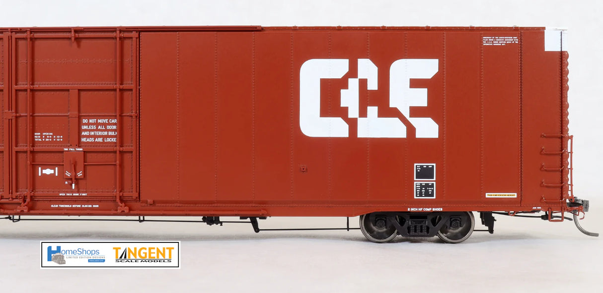 HomeShops HFB-003-002 CLE - Cincinnati & Lake Erie #675297 Greenville 86' Double Plug Door Boxcar HO Scale