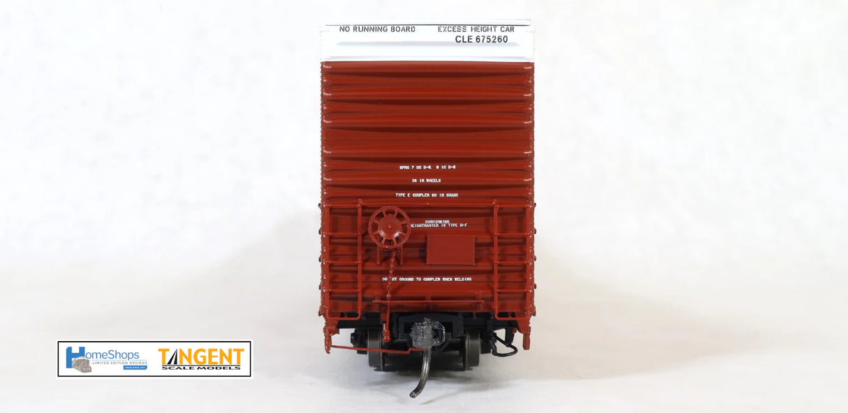 HomeShops HFB-003-002 CLE - Cincinnati & Lake Erie #675297 Greenville 86' Double Plug Door Boxcar HO Scale