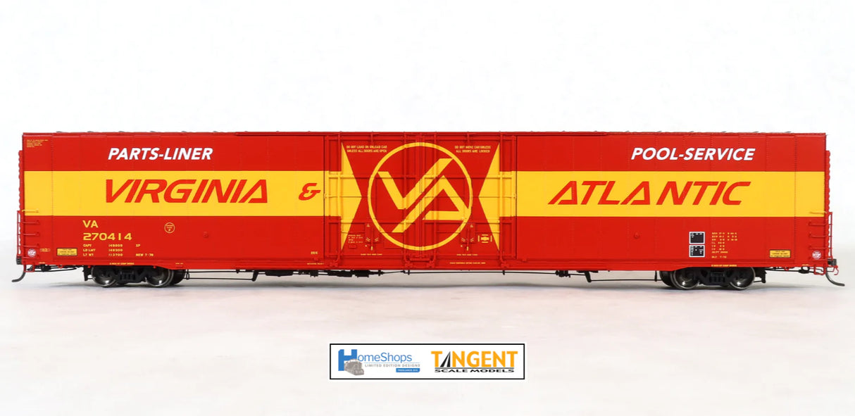 HomeShops HFB-007-002 VA - Virginia and Atlantic #270414 86' Double Plug Door Boxcar HO Scale