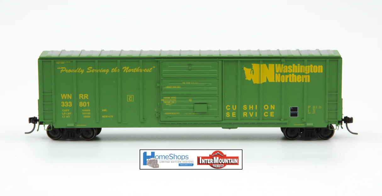 HomeShops HFB-018-001 WNRR Washington Northern #333801 - InterMountain PS-5277 50' Box Car HO Scale