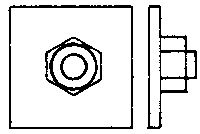 Image for 300-81 Hex nut 2-1/2" sq w   50/