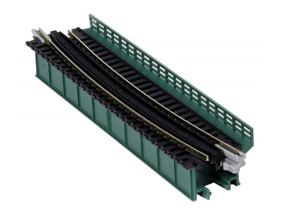 Kato 20-466 Single Curve Girder Bridge, Green - 448mm (17.6") Radius 15º; N Scale, 20466