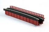 Kato 20-470 Curved Deck Girder Bridge, Red - 481mm (19") Radius 15º; N Scale, 20470