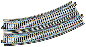 Kato 20-531 348mm (13 3/4") Radius 30º Single Track Viaduct Curve Track [2 pcs]; N Scale, 20531