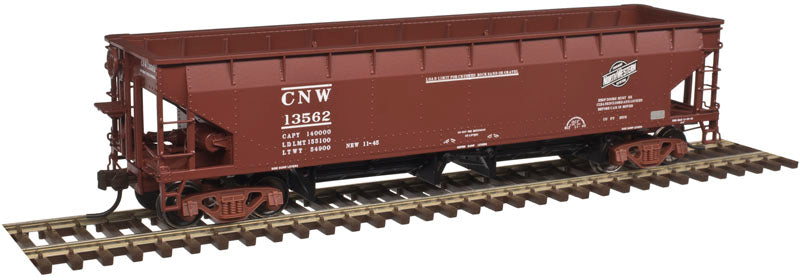 Atlas 20004575 70-Ton Hart Ballast Car - 3 pack Chicago & North Western #13505, 13541, 13585 (Boxcar Red, black) HO Scale