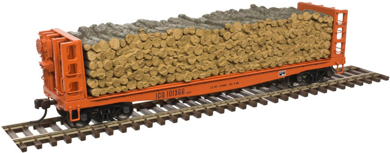 Atlas 20004660 42' Pulpwood Flatcar With Load - Illinois Central Gulf 