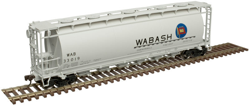 Atlas 20005785 ACF 3 Bay Covered Hopper WAB - Wabash Flag Logo #33037 HO Scale