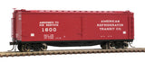 Atlas 20005842 40' Wood Reefer American Refrigerator Transit #1600 (red, black, Ice Service) HO Scale
