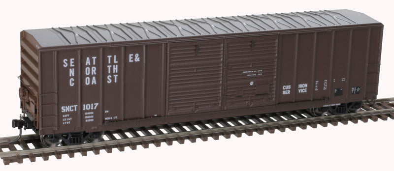 Atlas 20005868 FMC 5077 50' DD Boxcar SNCL - Seattle & North Coast #1017 (Boxcar Red, white) HO Scale