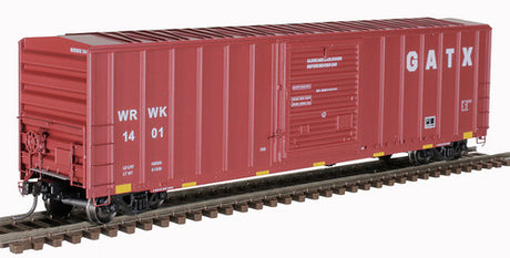 Atlas 20006214 FMC 5077 50' SD Boxcar GATX WRWK #1411 (Boxcar Red, white) HO Scale
