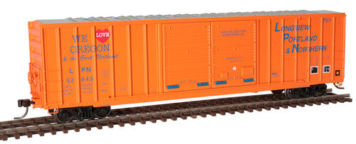 Atlas 20006310 FMC 5503 52' Double-Door Boxcar Longview, Portland & Northern 52043 (orange, blue) HO Scale