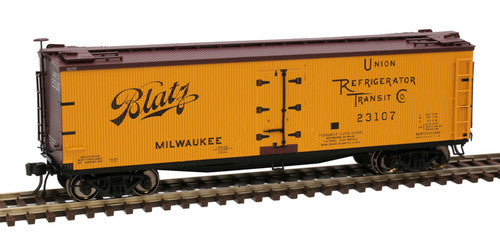 ATLAS 20006318 40' Wood Reefer Blatz #23107 (yellow, black) HO Scale