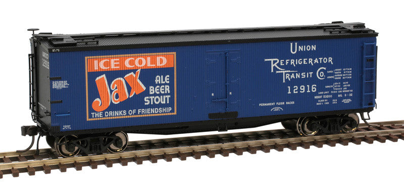 ATLAS 20006322 40' Wood Reefer Jax #12916 (blue, black, orange, white) HO Scale