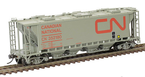 Atlas 20006364 Slab Side Covered Hopper CN - Canadian National (Noodle 6 Hatch)  #352230 HO Scale