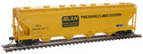 Atlas 20006402 5250 Covered Hopper SCL - Seaboard Coast Line #260022 (yellow, black) HO Scale