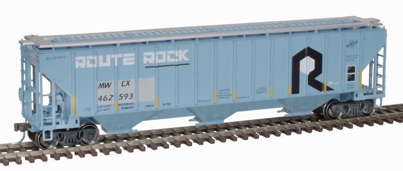 ATLAS 20006643 Thrall 4750 Covered Hopper - Midwest Railcar #462636 (Ex-Rock, blue, white, black) HO Scale