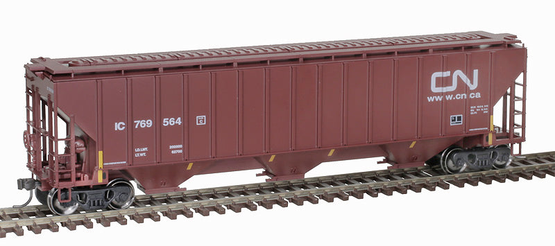 ATLAS 20006655 Thrall 4750 Covered Hopper - Canadian National IC #769606 (Boxcar Red, white) HO Scale