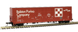 Atlas 20006783 RPCX - Ralston Purina #191 (As Delivered, red, white) Evans 53' Double Plug-Door Boxcar HO Scale