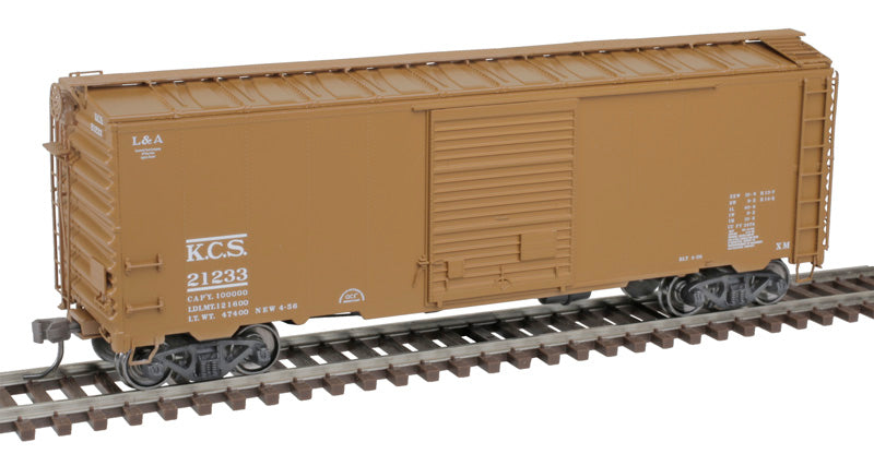 Atlas Master 20006822 40' Postwar Boxcar - Kansas City Southern 21233 (Boxcar Red, white) HO Scale