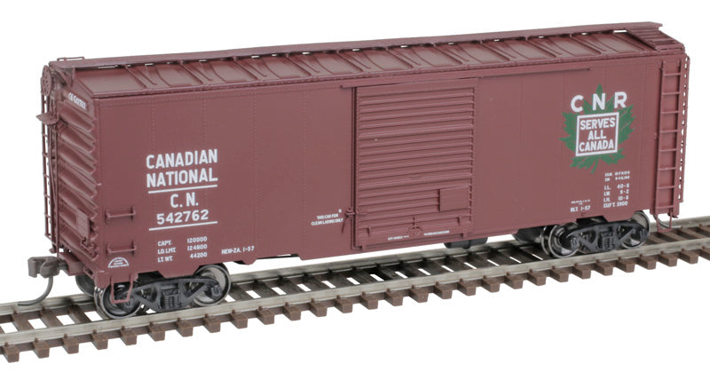 Atlas Master 20006832 40' Postwar Boxcar - Canadian National #543345 (Boxcar Red, white, green, Serves All Canada) HO Scale