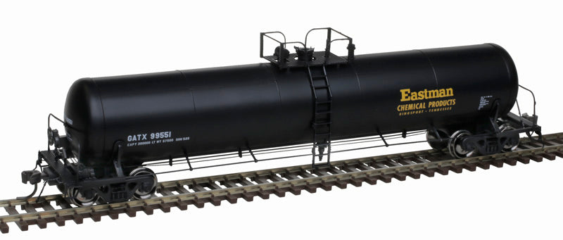 ATLAS 20006967 20,700 Gallon Tank Car Eastman Chemical GATX #99559 (black, white, yellow) HO Scale