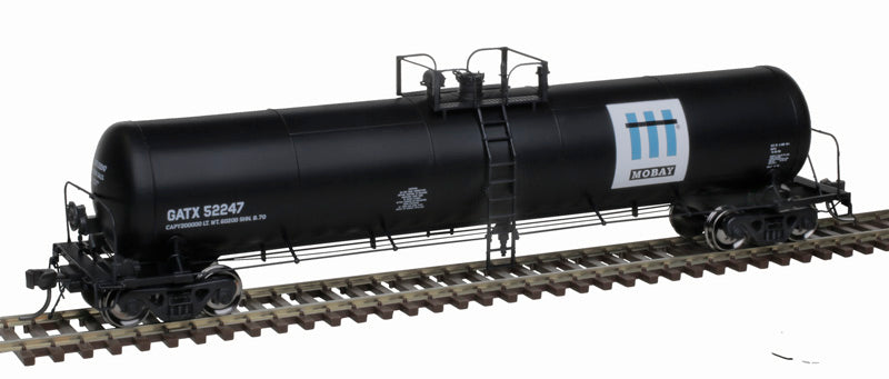 ATLAS 20006969 20,700 Gallon Tank Car Mobay Chemicals GATX #52244 (black, white, blue) HO Scale