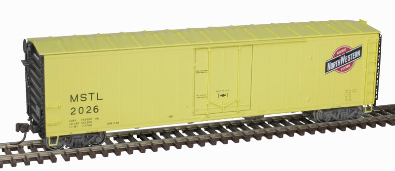 Atlas Master 20007024 50' Plug Door Boxcar - Chicago & North Western MSTL #2004 (yellow, black, red) HO Scale