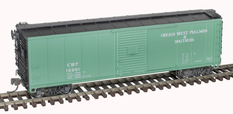 Atlas Master 20007076 USRA Steel Rebuilt 40' Boxcar - Chicago, West Pullman & Southern #10005 (green, black, white) HO Scale