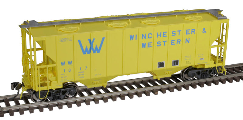 Atlas Master 20007127 Portec 3000 Covered Hopper - W&W Winchester & Western #1017 (yellow, blue) HO Scale