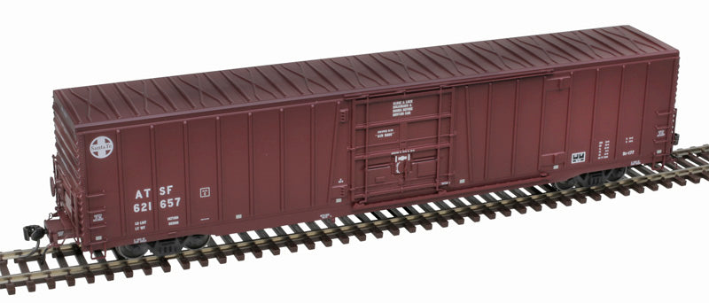 Atlas Master 20007305 Class BX-177 Plug-Door Boxcar - ATSF Santa Fe #621862 (1995 Repaint Boxcar Red, White, 24" Circle Cross Logo) HO Scale