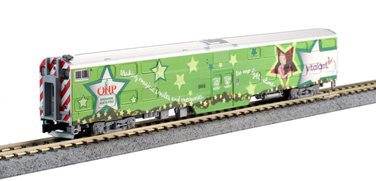 Estate Sale Used As Is Kato 106-2018-KB Metra Operation North Pole 2018 F40PH Locomotive & 5 Car Set DCC Ready N Scale