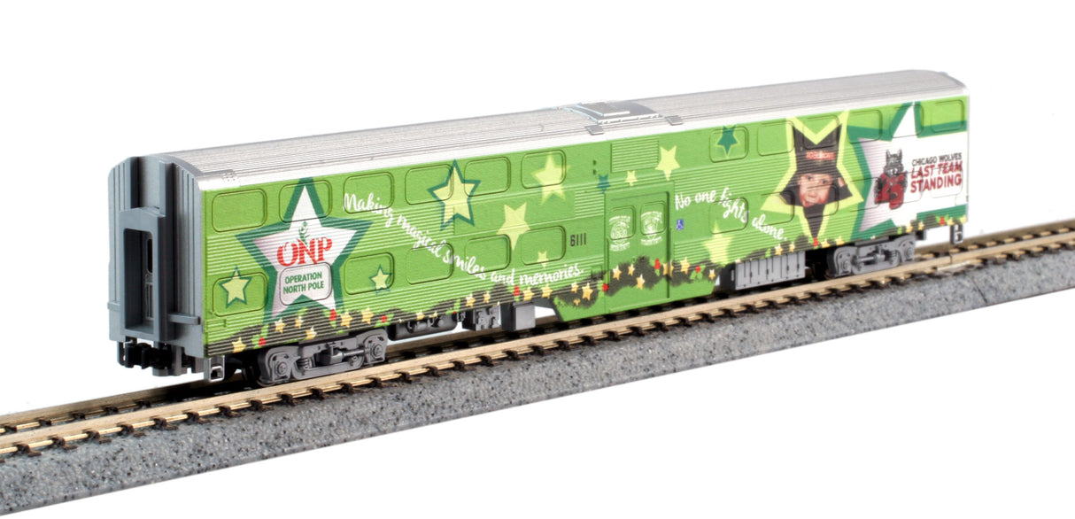 Estate Sale Used As Is Kato 106-2018-KB Metra Operation North Pole 2018 F40PH Locomotive & 5 Car Set DCC Ready N Scale