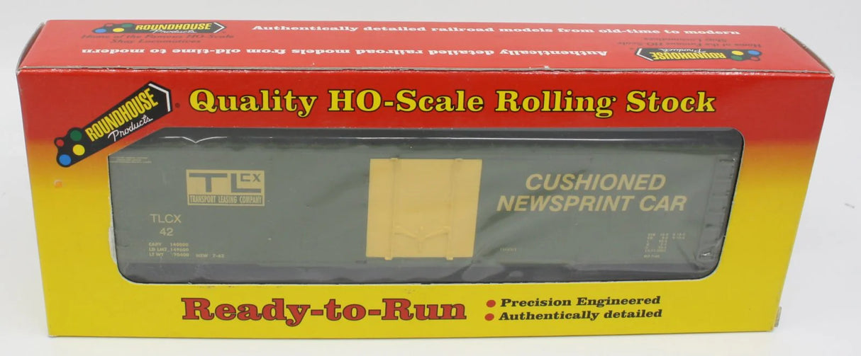 Roundhouse 12304 50' Plug Door Boxcar TLCX Transport Leasing #42 HO Scale
