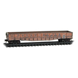 Micro-Trains 983 05 036 50' Steel Gondola 4-Pack (Jewel Cases) - Ready to Run - Denver & Rio Grande Western #56389, 56393, 55101, 55437 (Weathered) N Scale