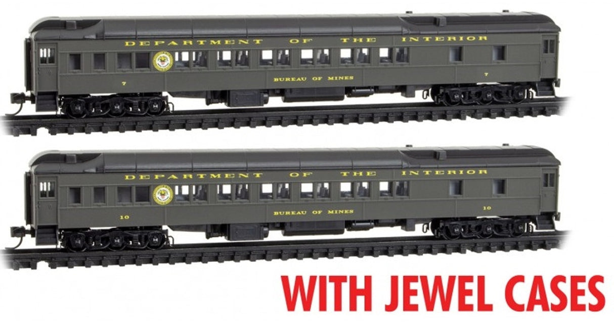 MICRO TRAINS 983 02 213 Pullman Plan #3410 Heavyweight 12-1 Sleeper United States Department of the Interior 2 pack N Scale