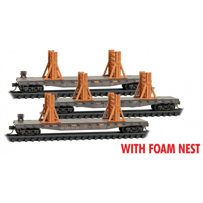 Micro Trains 993 02 221 NS Norfolk Southern Ribbon Rail #2 3 Pack N Scale