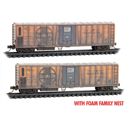 Micro-Trains 993 05 063 ATSF Santa Fe Weathered 2-pk - Rel. 11/23 N Scale