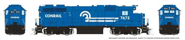 Rapido 38549 EMD GP38 Conrail #7905 (blue, white) with DCC & Sound HO Scale