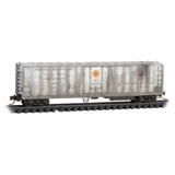 Micro Trains 081 44 040 PC&F Class R-70-13 Steel Mechanical Reefer No Roofwalk - Ready to Run -- Northern Pacific #531 (Weathered, silver, Medium Monad Logo) N Scale