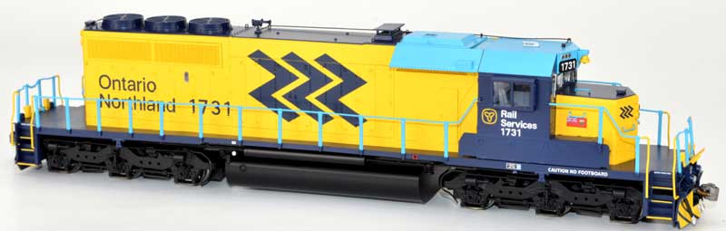 Bowser 25336 GMD SD40-2 ON Ontario Northland #1733 (yellow, blue, Chevron Logo) DCC & Sound HO Scale