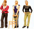Image for 590-45139 Three Young Ladies 3/
