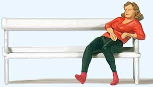 Image for 590-28226 Woman Sitting on Bench