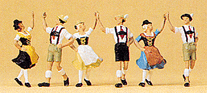 Preiser 241 Recreation & Sports -- Folk Dancers - Ring-Around Dance Gr ...