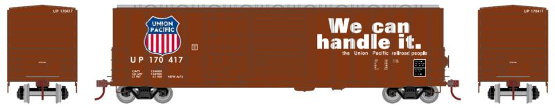 Athearn ATH26698 FMC 50 ft Combo Door Boxcar Union Pacific (UP) #170431 - Oxide Red/White/Red/Blue "We Can Handle It" Scheme HO Scale