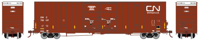 Athearn ATH75078 60 ft Gunderson Hi Cube Box Car - Canadian National (CN) #793107 HO Scale