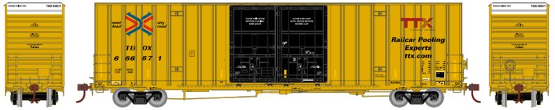 Athearn ATH75092 60 ft Gunderson Hi Cube Box Car - TTX Transportation (TBOX) #670016 HO Scale