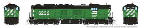 Image for 606-50628 EMD SD9 DCC BN 6232