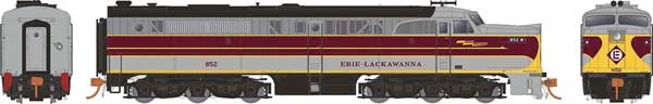 Rapido 23548 ALCO PA1 EL - Erie Lackawanna #854 (gray, maroon, yellow) w/LokSound & DCC HO Scale
