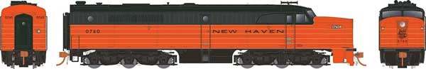 Rapido 23558 ALCO PA1 NH - New Haven #0760 (Orange Scheme, orange, green, silver) w/LokSound & DCC HO Scale