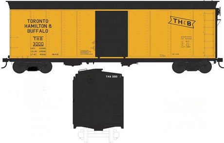 Bowser 2_5960 40' Boxcar TH&B Toronto Hamilton & Buffalo #3001 HO Scale
